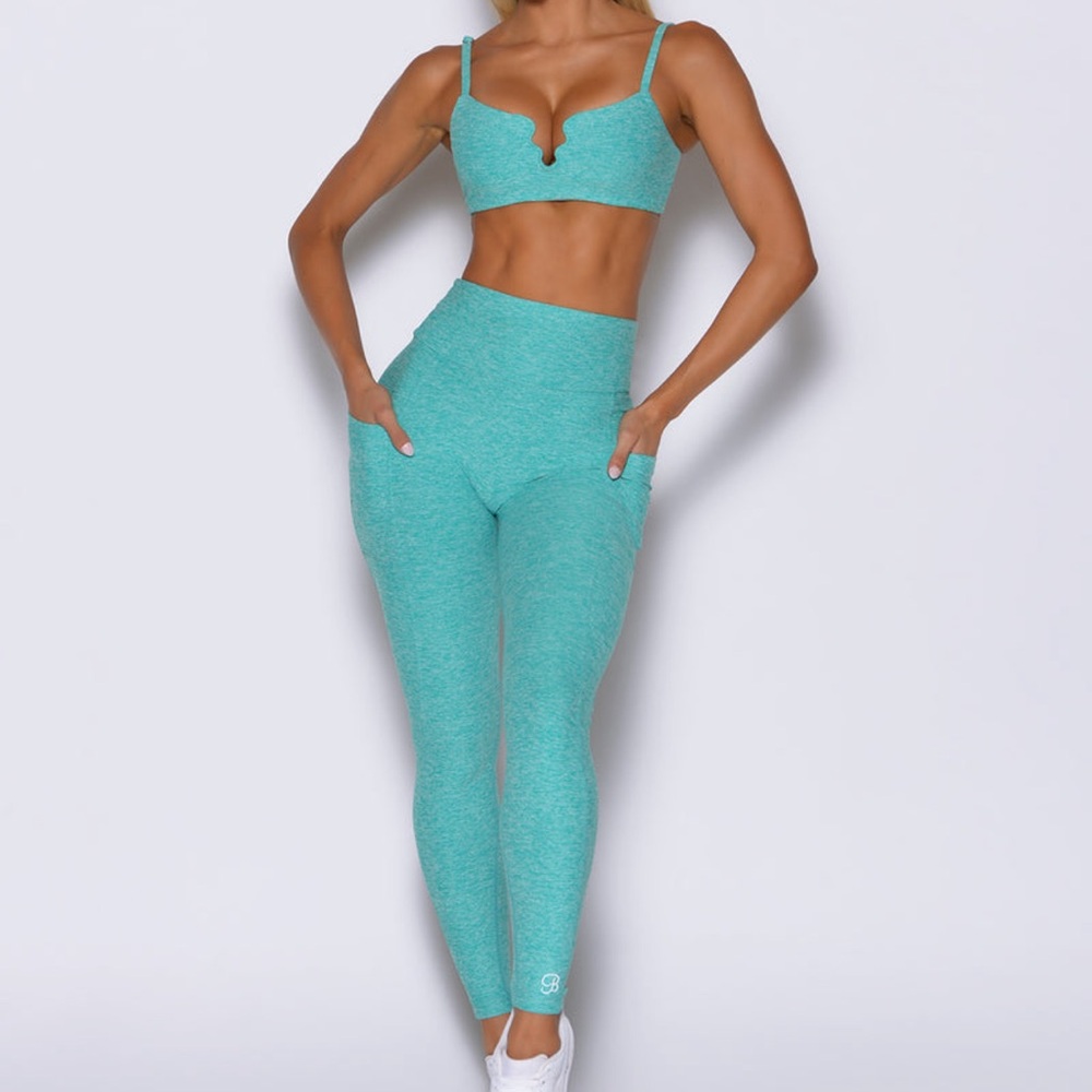 Bombshell Sportswear Teal High-Waist Leggings
